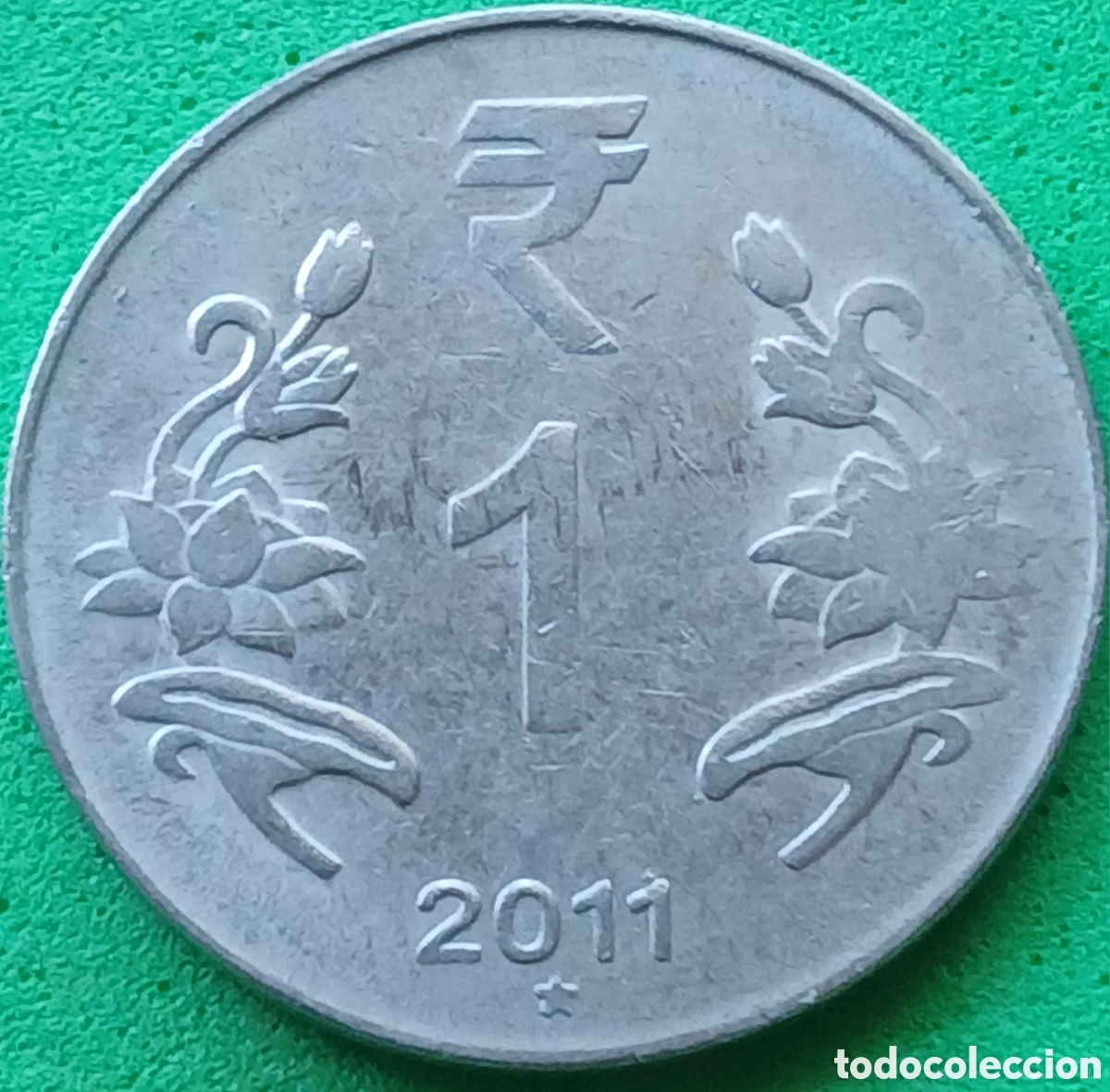 Monedas antiguas de Asia: India 1 rupia 2011 km#394 ceca Hyderabad