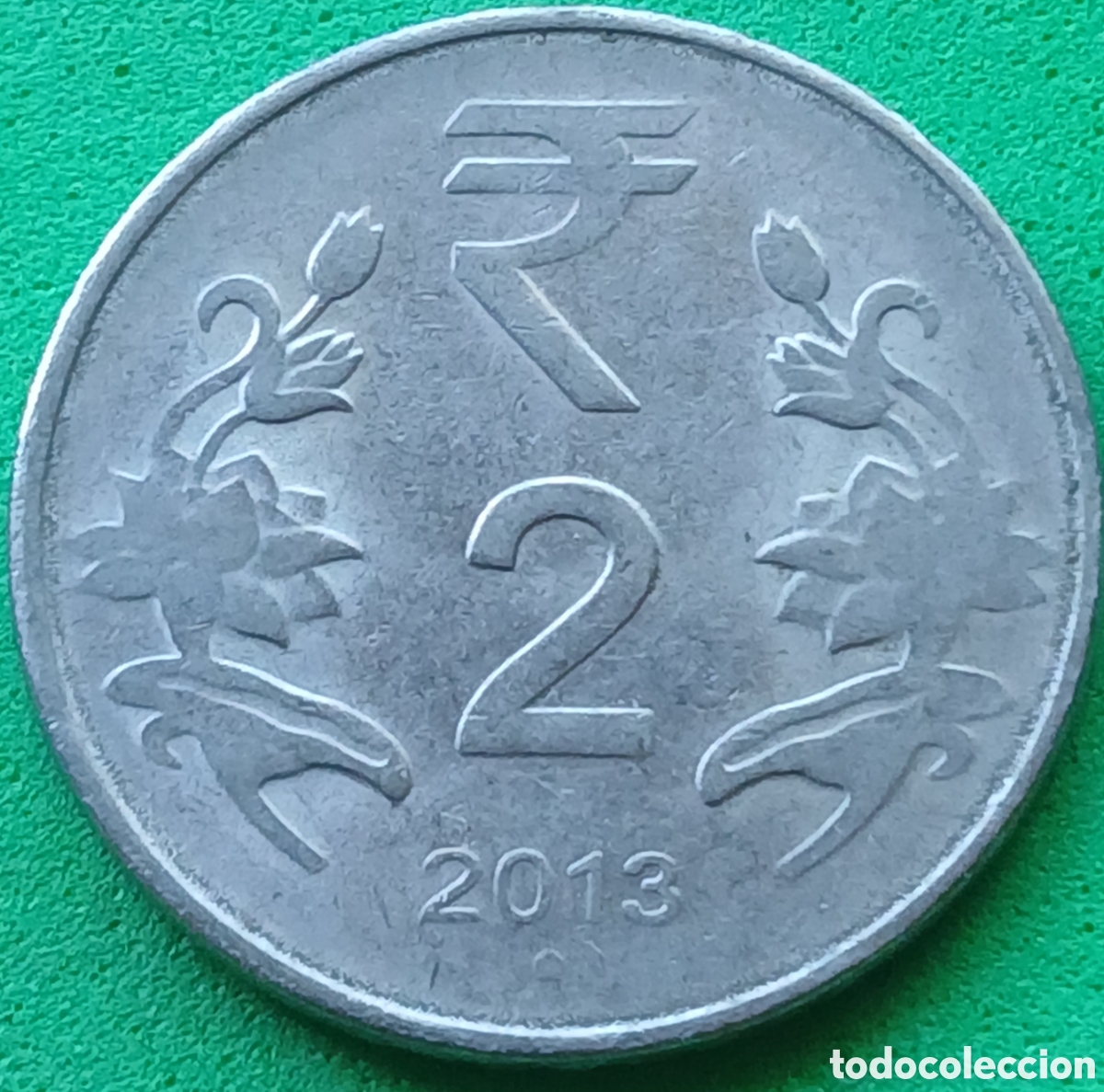 Monedas antiguas de Asia: India 2 rupias 2013 km#395 ceca Noida