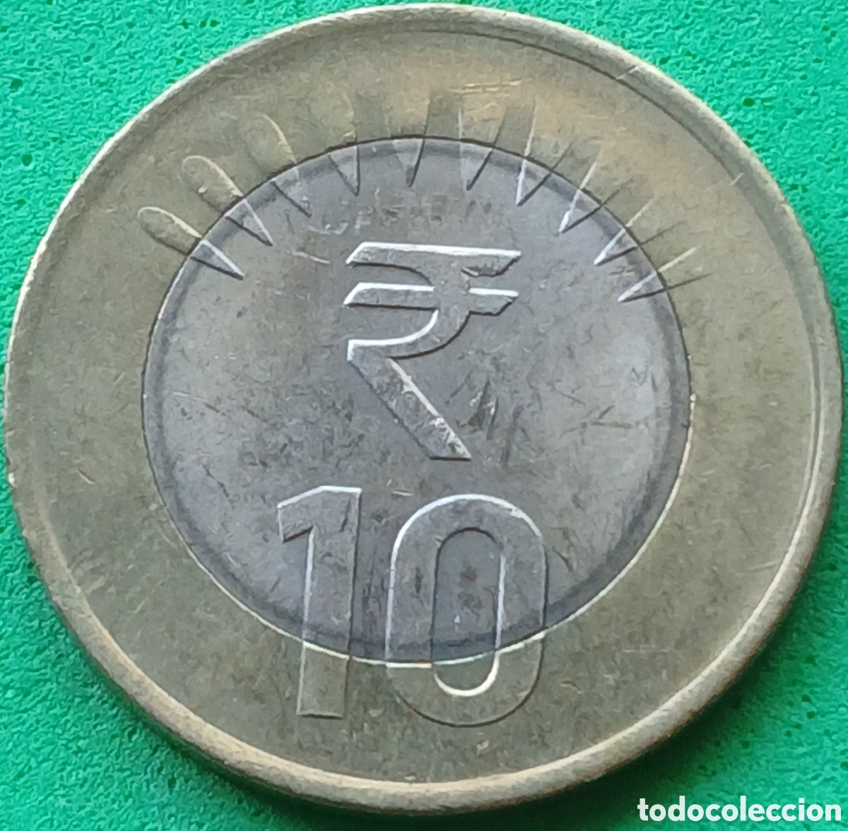 Monedas antiguas de Asia: India 10 rupias 2018 km#400 ceca Hyderabad/ RARA (R)!