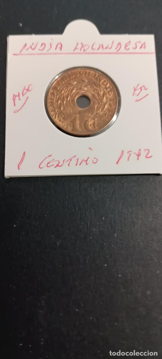 Monedas antiguas de Asia: INDIA HOLANDESA 1 CENTIMO 1942 MBC KM=317 (BRONCE)