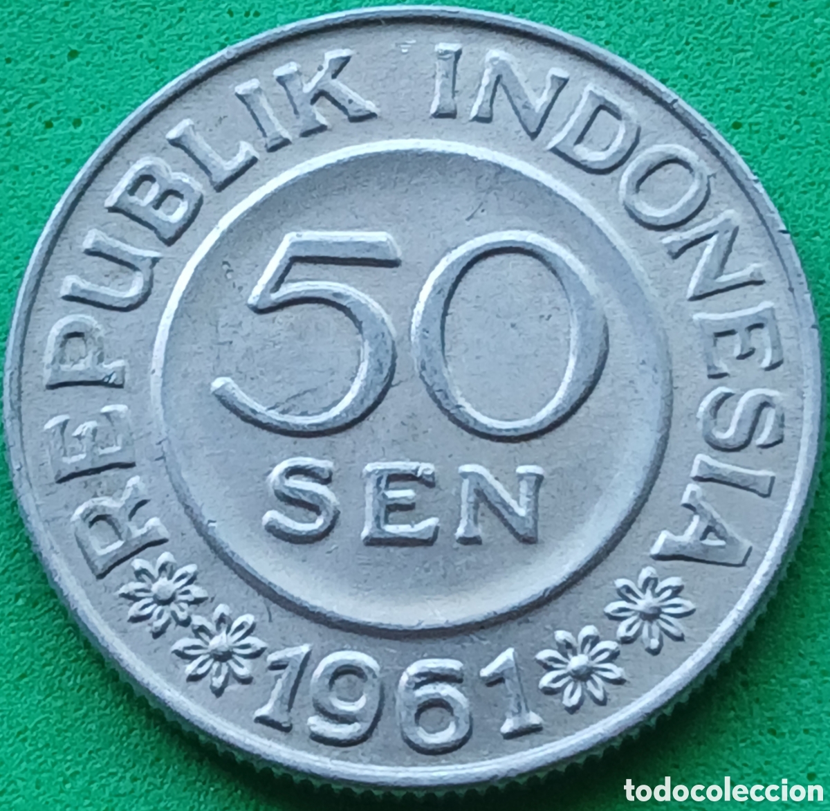 Monedas antiguas de Asia: Indonesia 50 sen 1961 km#14