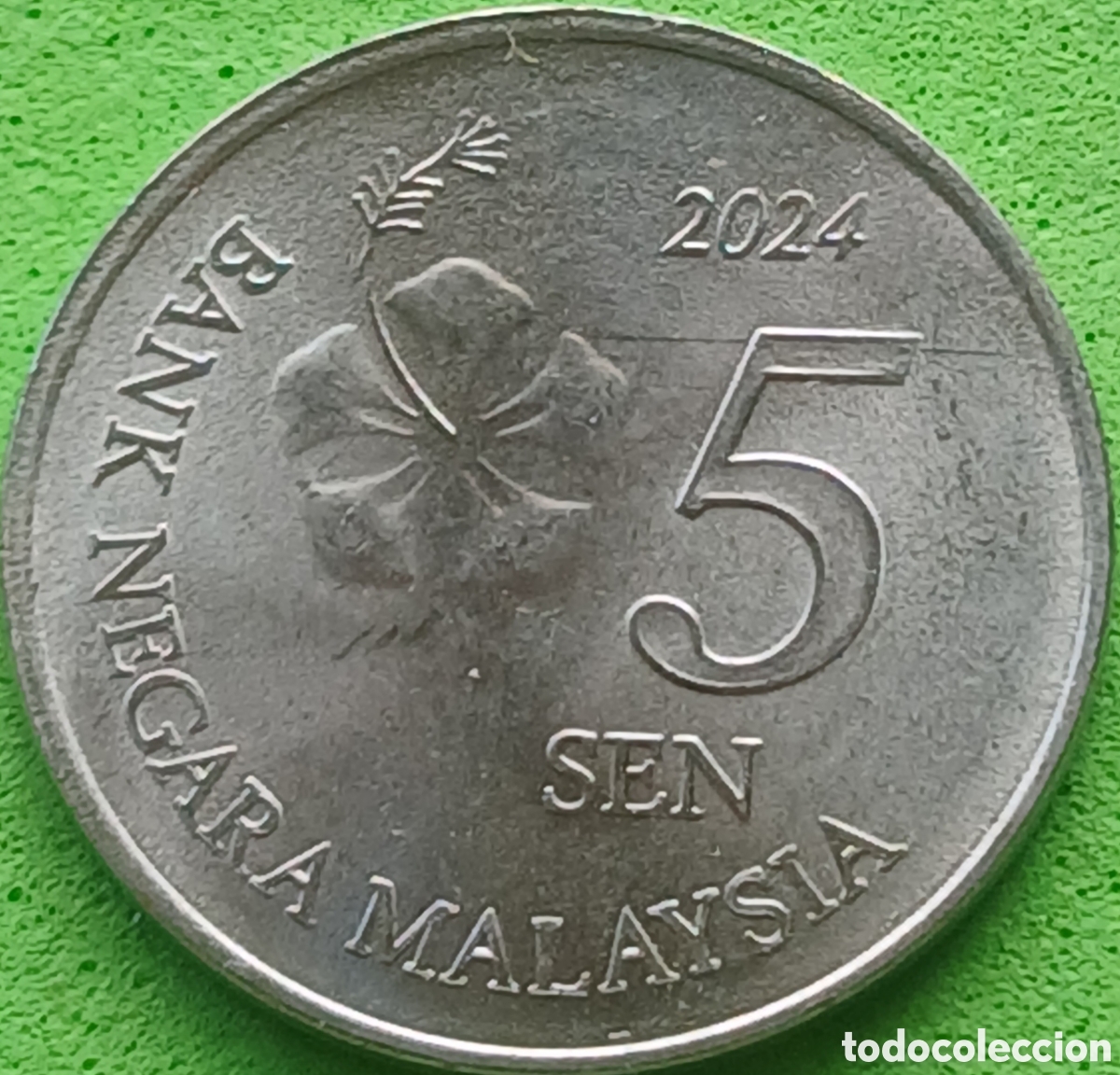 Monedas antiguas de Asia: Malasia 5 sen 2024 km#201 poco com&uacute;n