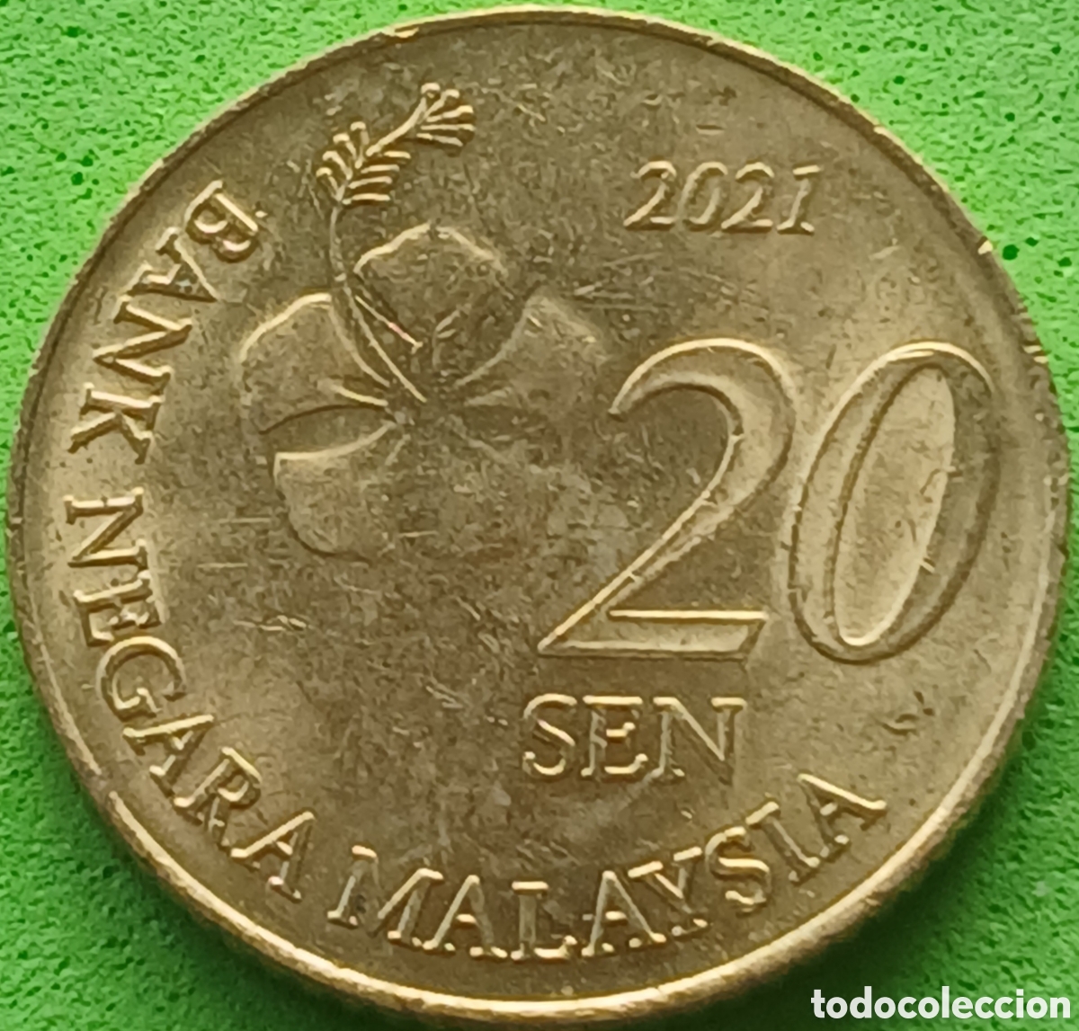 Monedas antiguas de Asia: Malasia 20 sen 2021 km#203 poco com&uacute;n