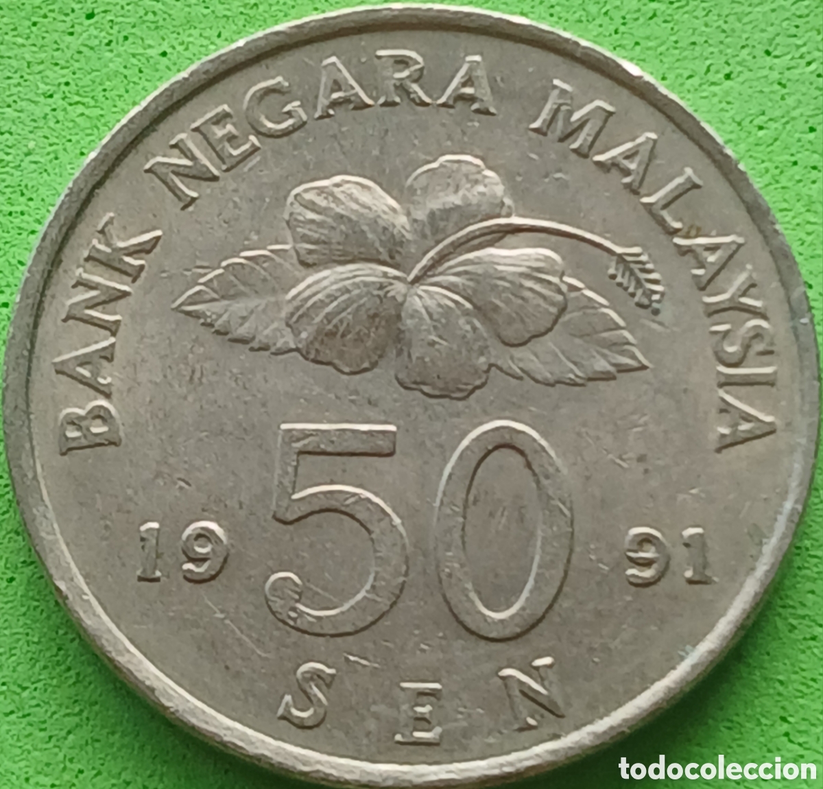 Monedas antiguas de Asia: Malasia 50 sen 1991 km#53