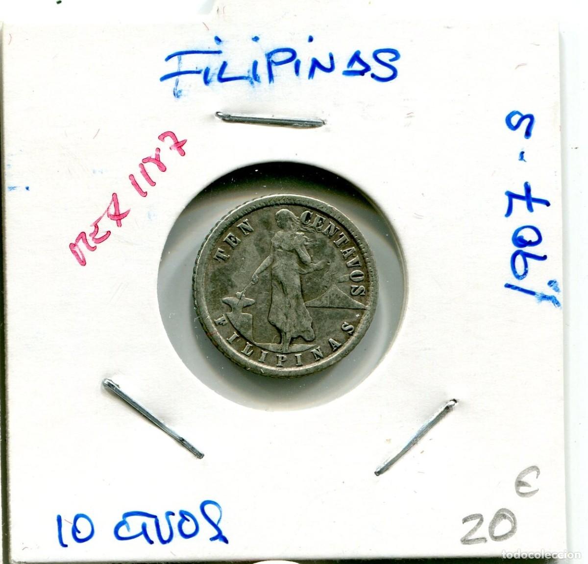 Monedas antiguas de Asia: 10 CENTAVOS A&Ntilde;O 1907 S FILIPINAS ( MEX1187 )