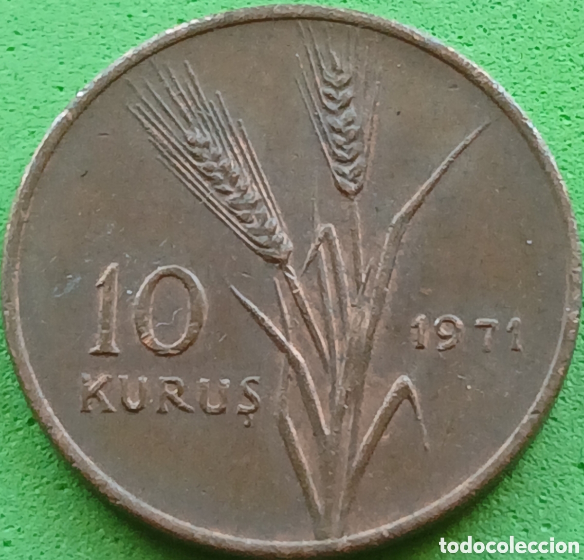 Monedas antiguas de Asia: Turqu&iacute;a 10 kurus 1971 km#891.2