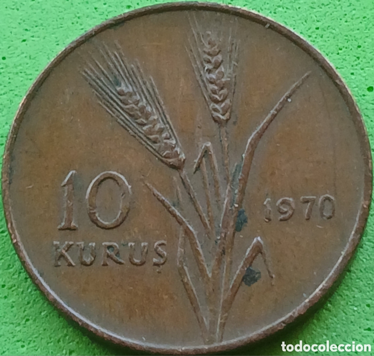 Monedas antiguas de Asia: Turqu&iacute;a 10 kurus 1970 km#891.2