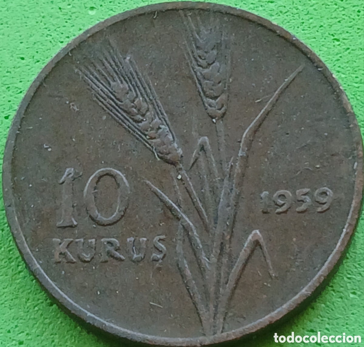 Monedas antiguas de Asia: Turqu&iacute;a 10 kurus 1959 km#891.1