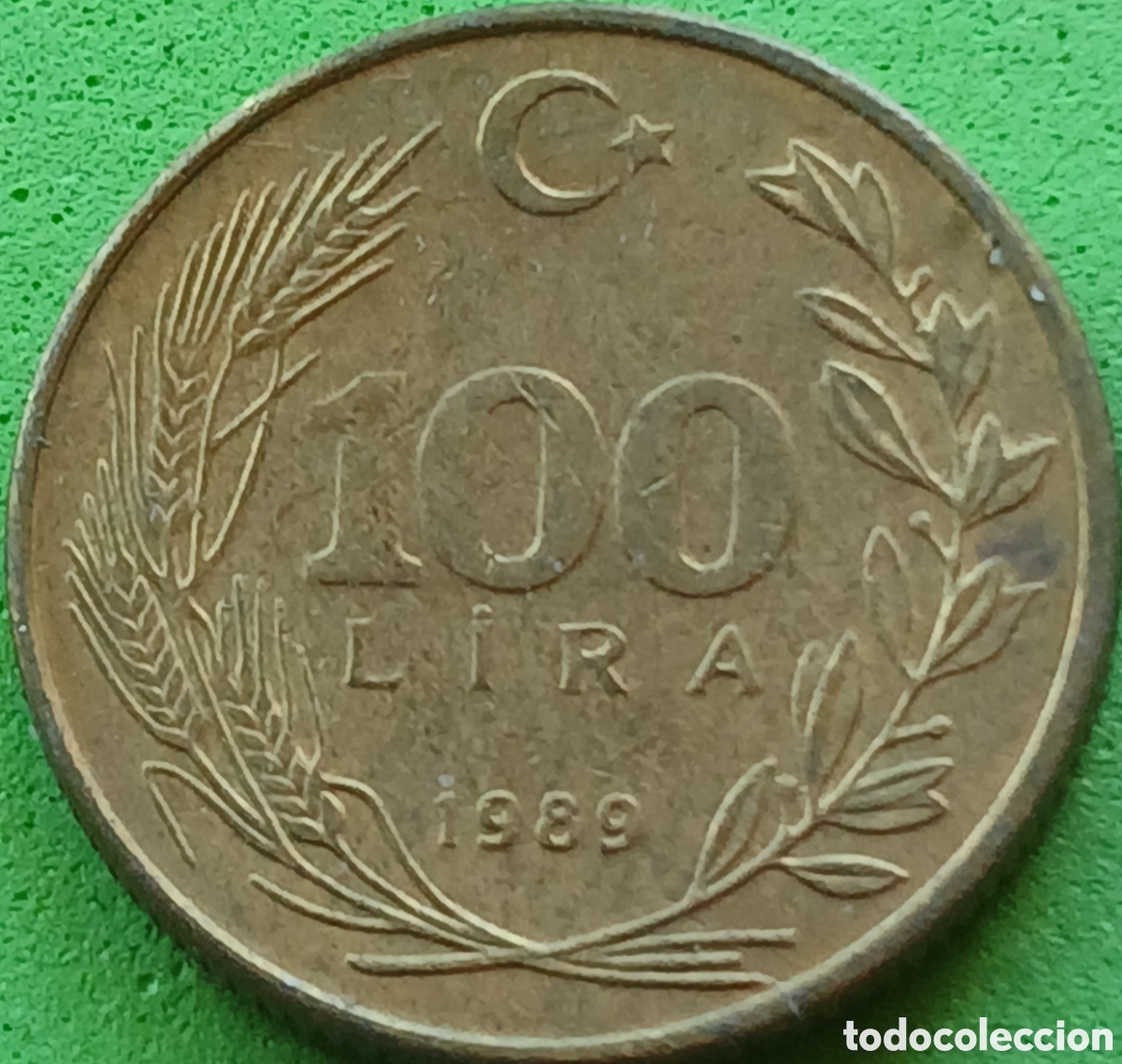 Monedas antiguas de Asia: Turqu&iacute;a 100 liras 1989 km#988