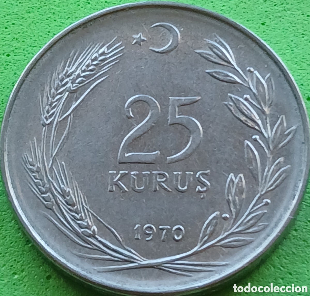 Monedas antiguas de Asia: Turqu&iacute;a 25 kurus 1970 km#892.3