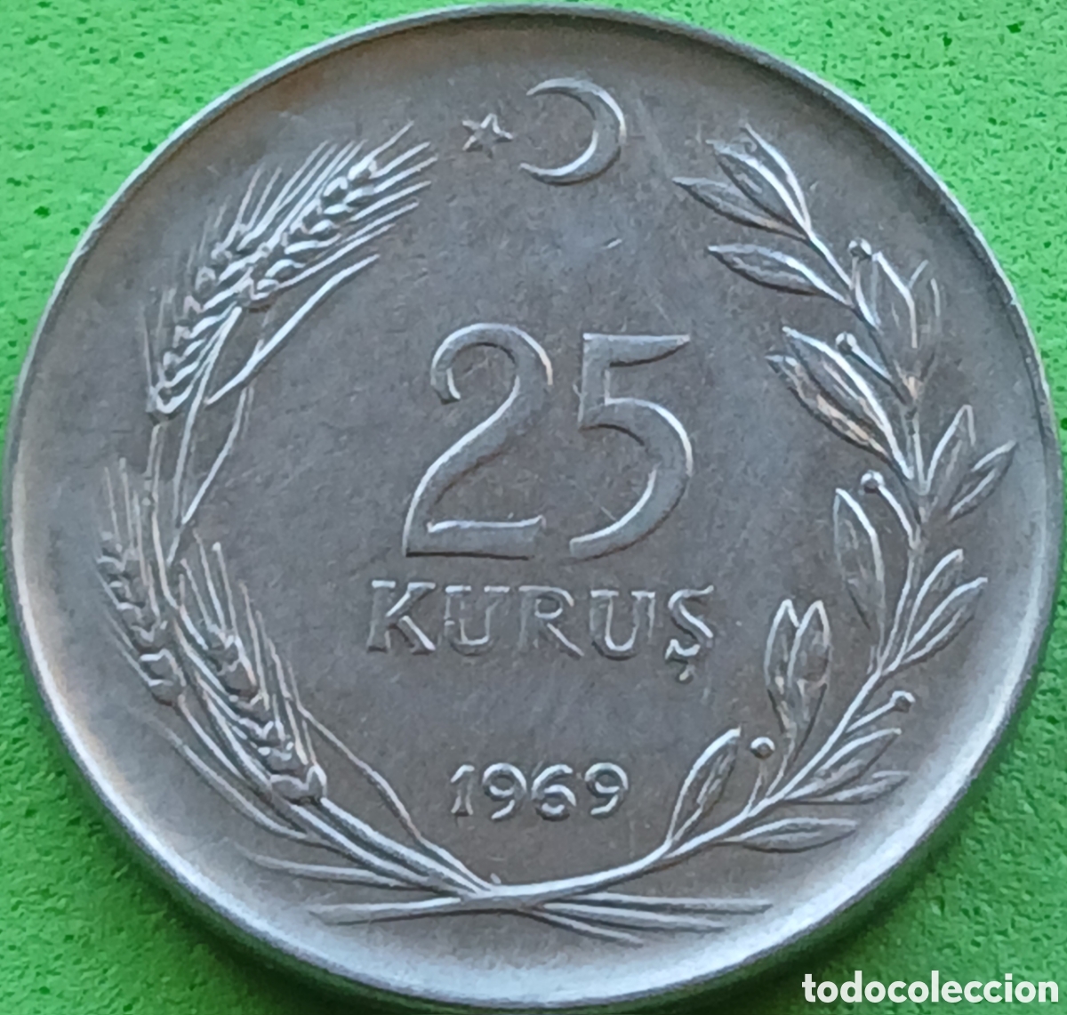 Monedas antiguas de Asia: Turqu&iacute;a 25 kurus 1969 km#892.3