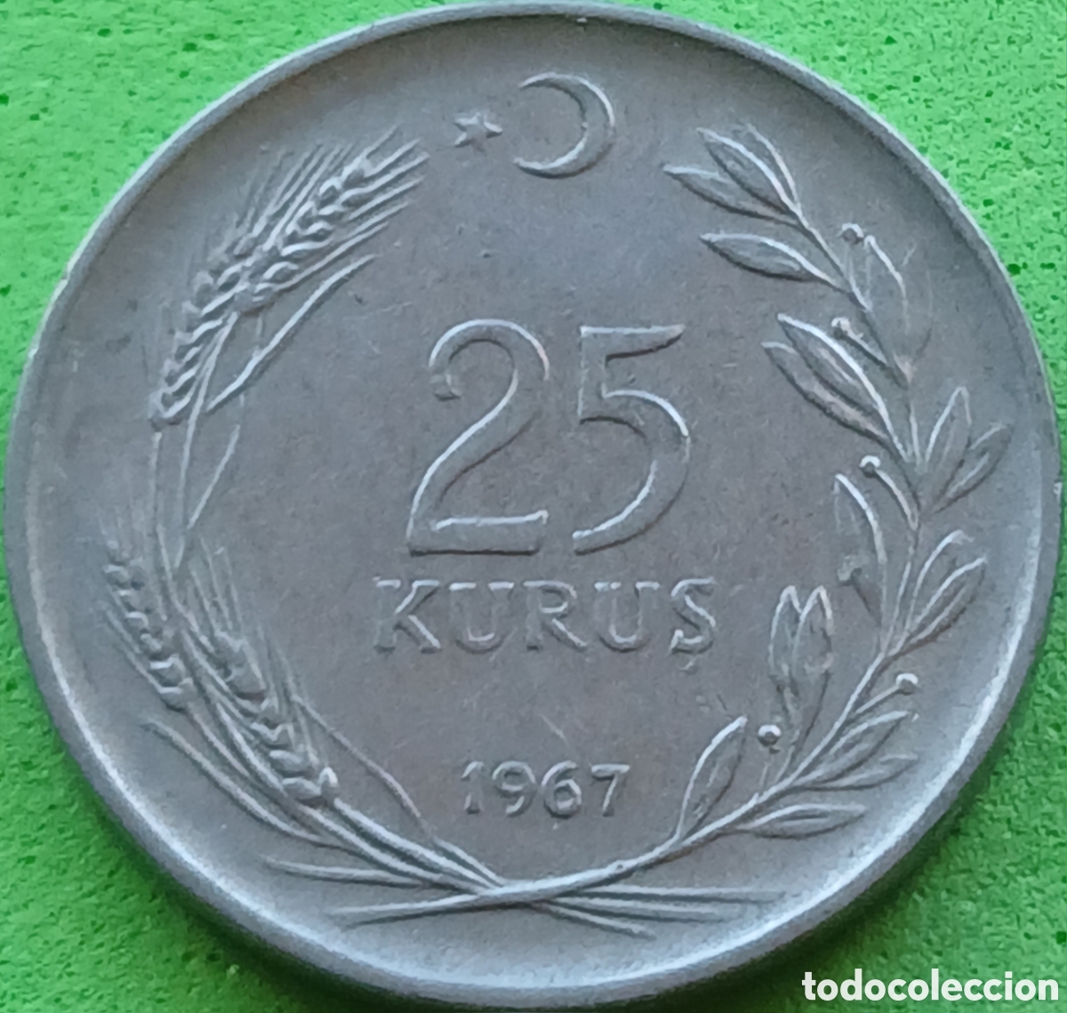Monedas antiguas de Asia: Turqu&iacute;a 25 kurus 1967 km#892.3