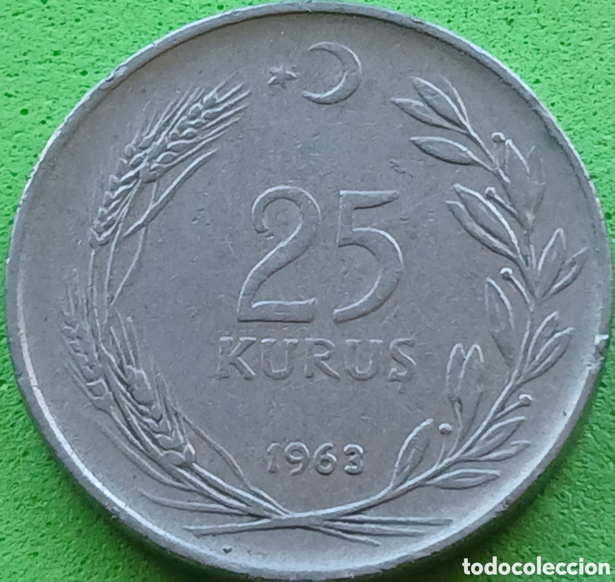 Monedas antiguas de Asia: Turqu&iacute;a 25 kurus 1963 km#892.2