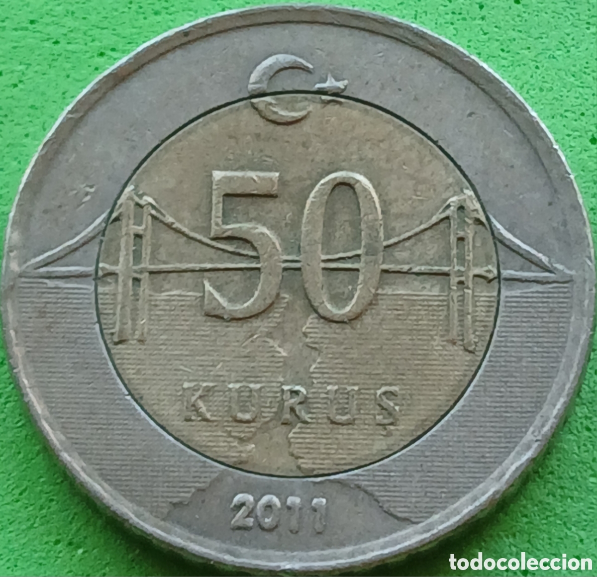 Monedas antiguas de Asia: Turqu&iacute;a 50 kurus 2011 km#1243