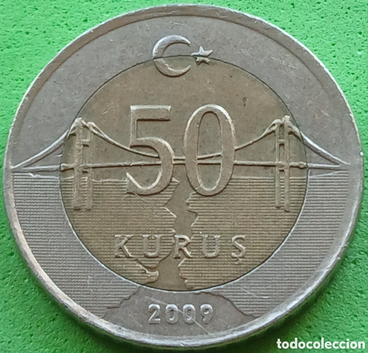 Monedas antiguas de Asia: Turqu&iacute;a 50 kurus 2009 km#1243