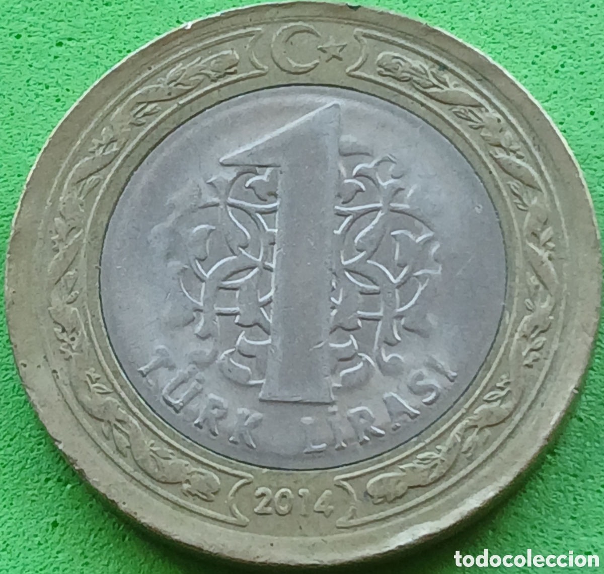 Monedas antiguas de Asia: Turqu&iacute;a 1 lira 2014 km#1244