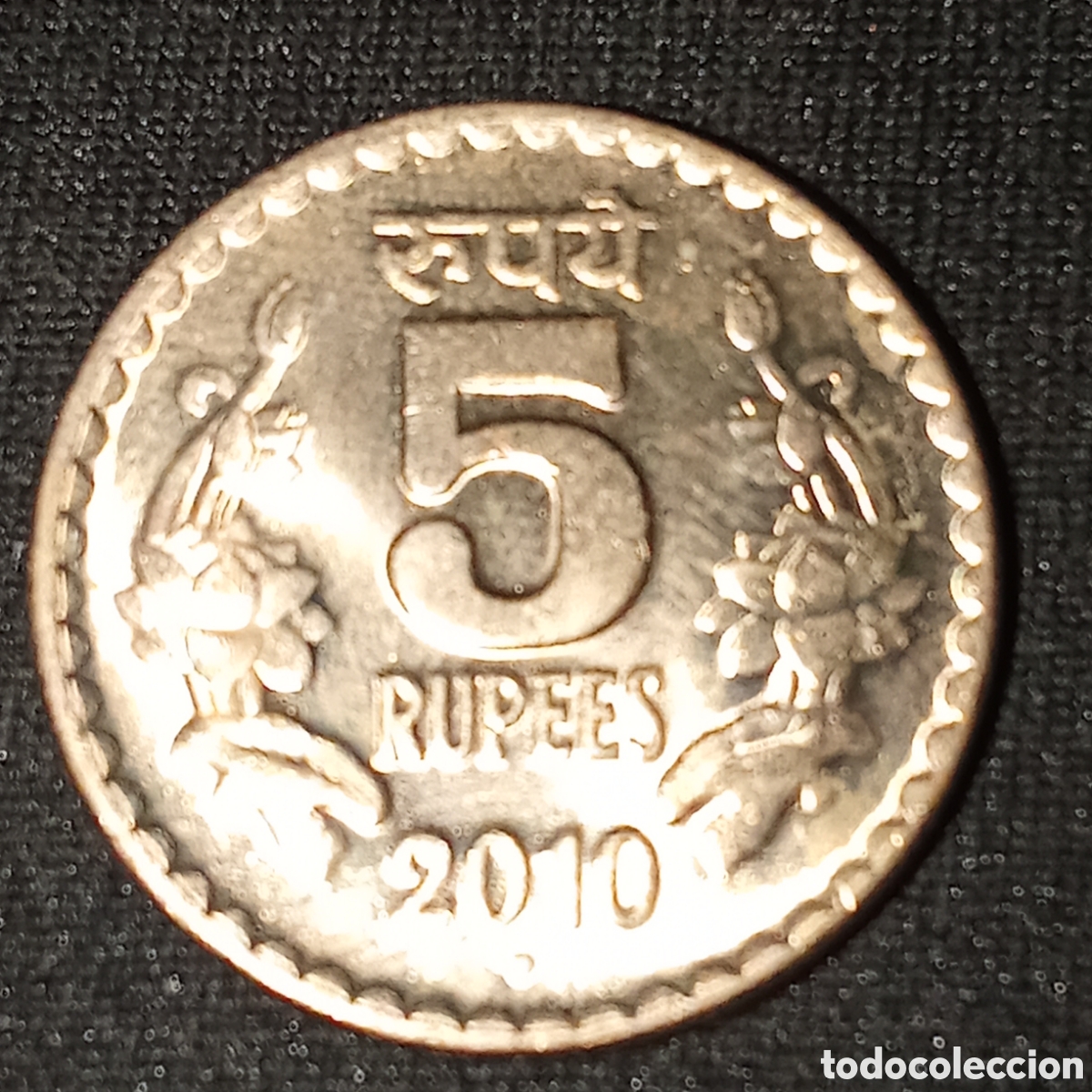 Monedas antiguas de Asia: India 5 rupees a&ntilde;o 2010