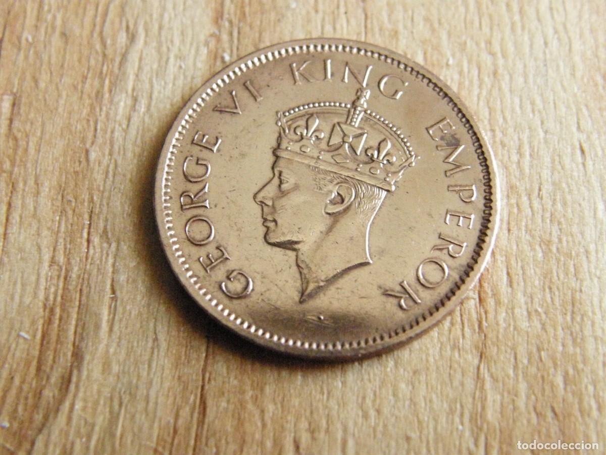 Monedas antiguas de Asia: &frac14; Anna India Brit&aacute;nica 1942 - Jorge VI - Bronce KM531 - Ceca Calcuta