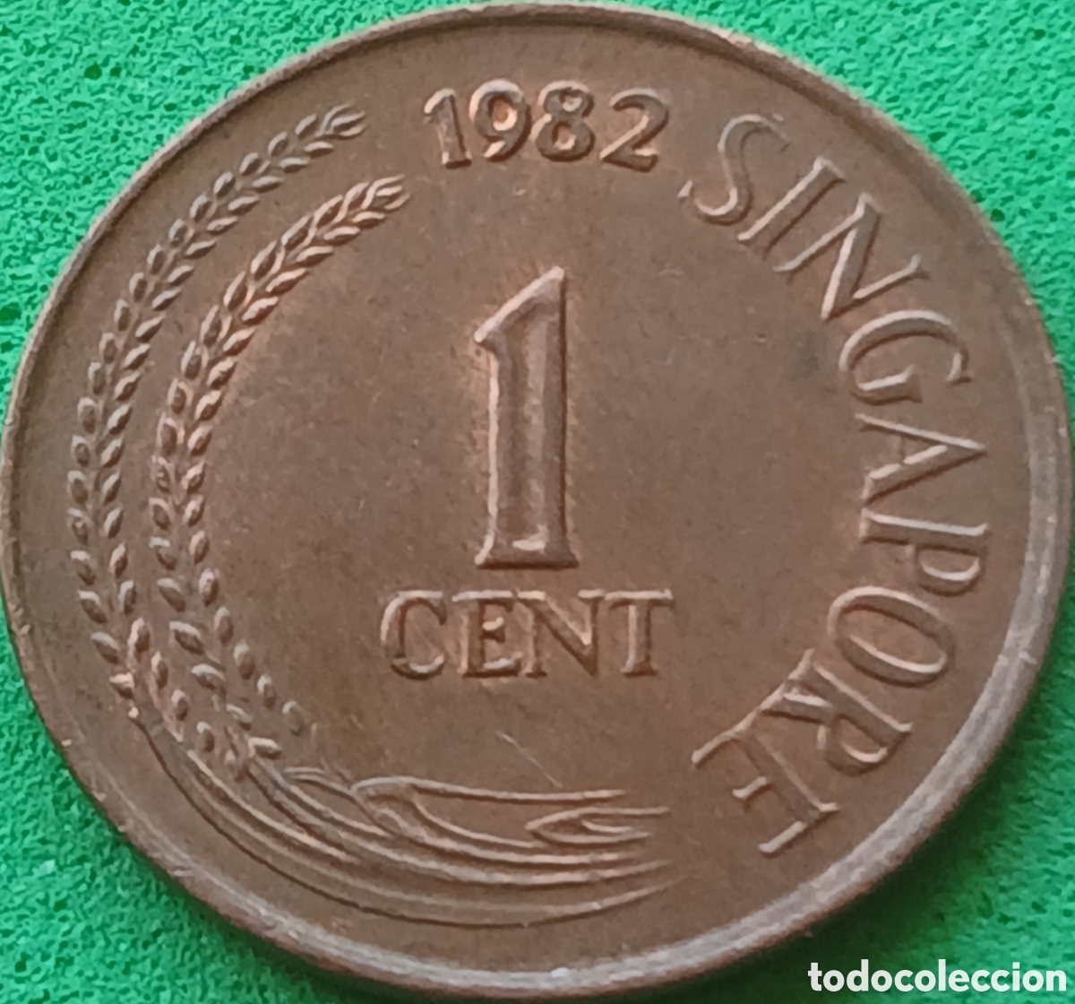 Monedas antiguas de Asia: Singapur 1 cent 1982 km#1a / magn&eacute;tica