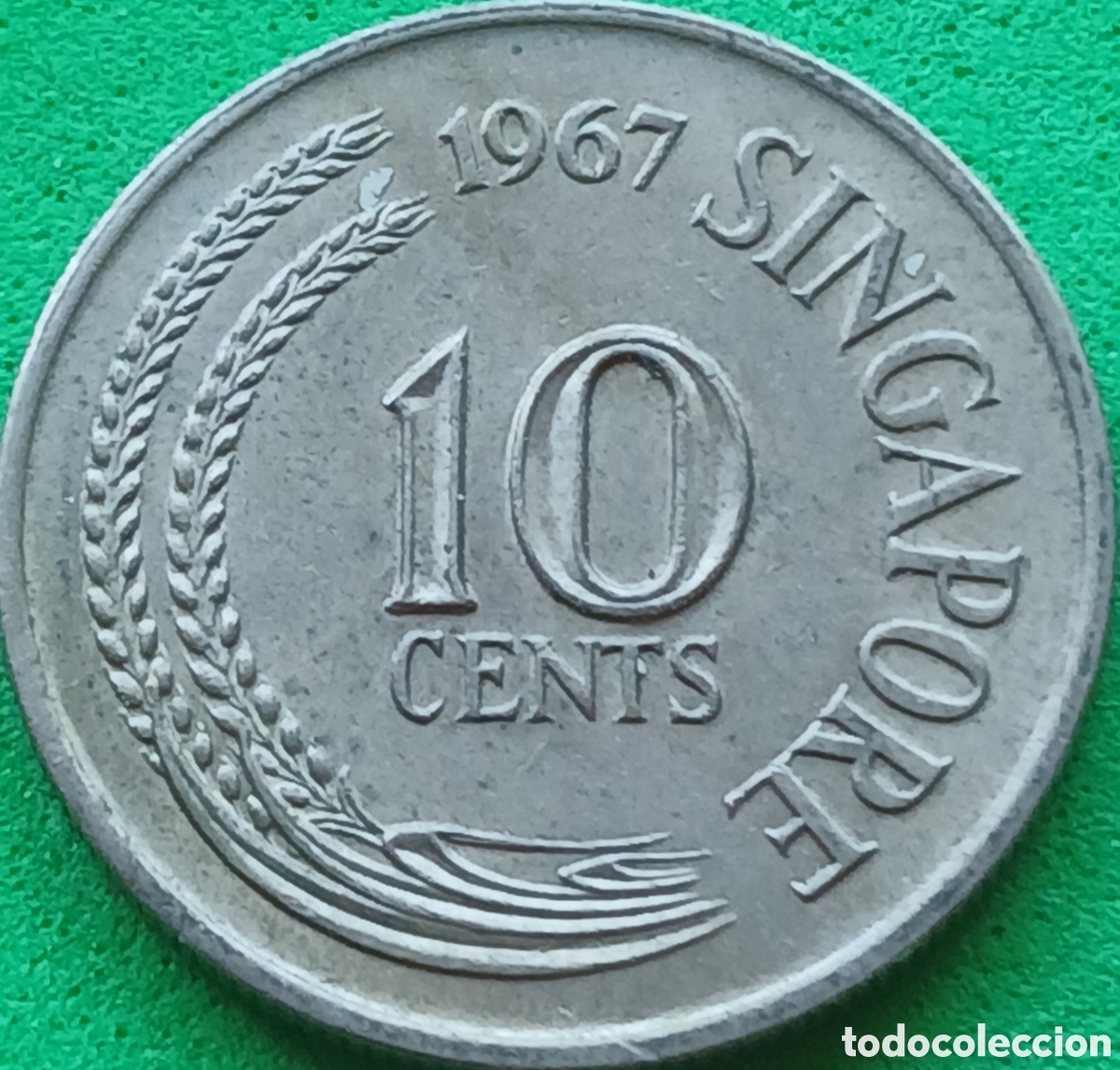 Monedas antiguas de Asia: Singapur 10 cents 1967 km#3
