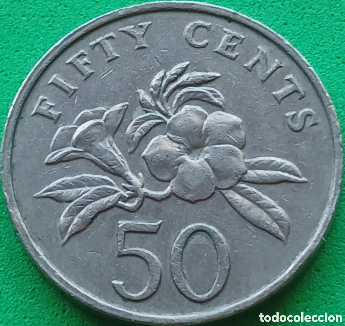 Monedas antiguas de Asia: Singapur 50 cents 1989 km#53.2