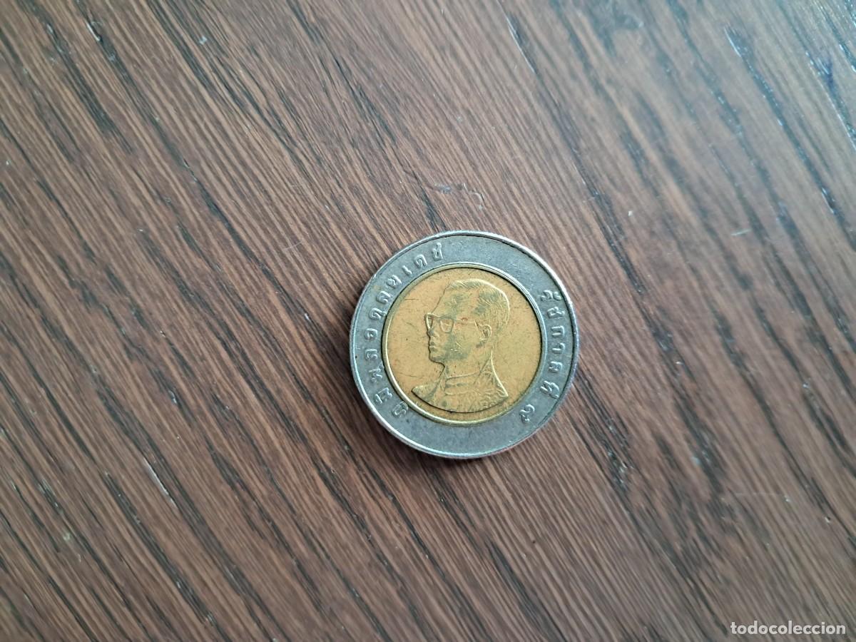 Monedas antiguas de Asia: moneda bimet&aacute;lica de Tailandia.