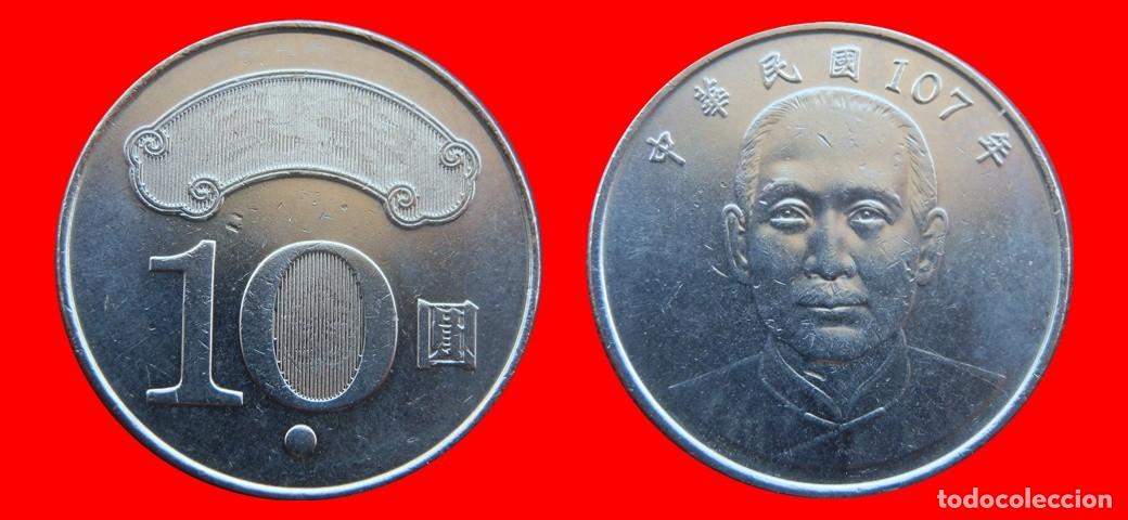 Monedas antiguas de Asia: 10 YUAN 2018 TAIWAN-155450