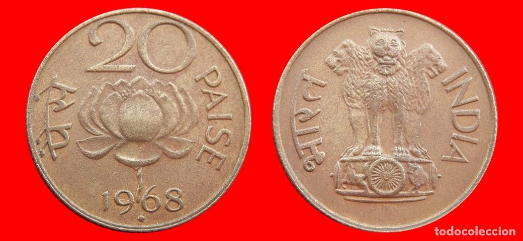 Monedas antiguas de Asia: 20 PAISE 1968 INDIA-155459