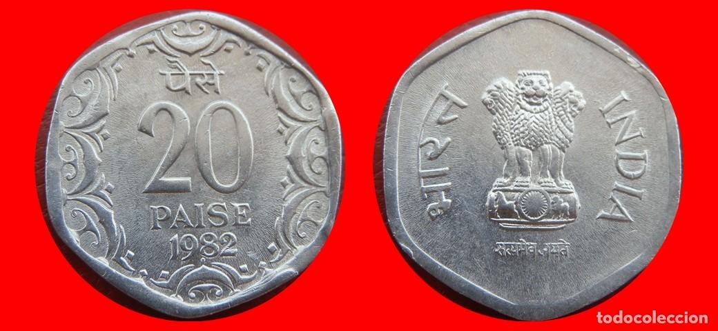 Monedas antiguas de Asia: 20 PAISE 1982 INDIA-155460
