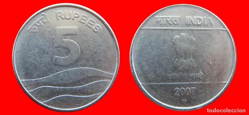 Monedas antiguas de Asia: 5 RUPIAS 2007 INDIA-155471