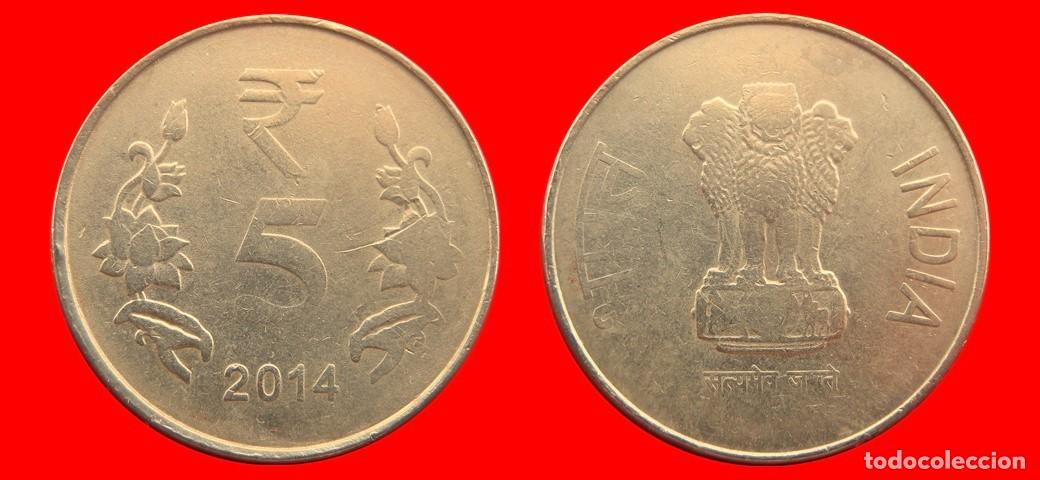 Monedas antiguas de Asia: 5 RUPIAS 2014 INDIA-155472