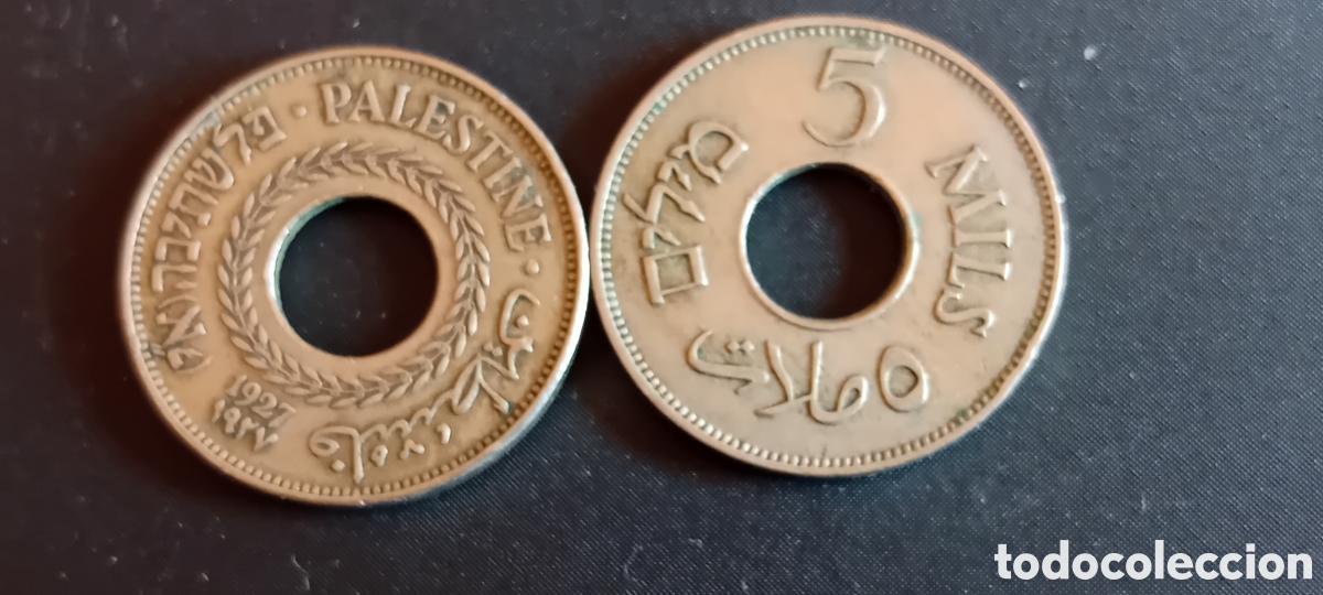 Monedas antiguas de Asia: Palestina 5 mils 1927