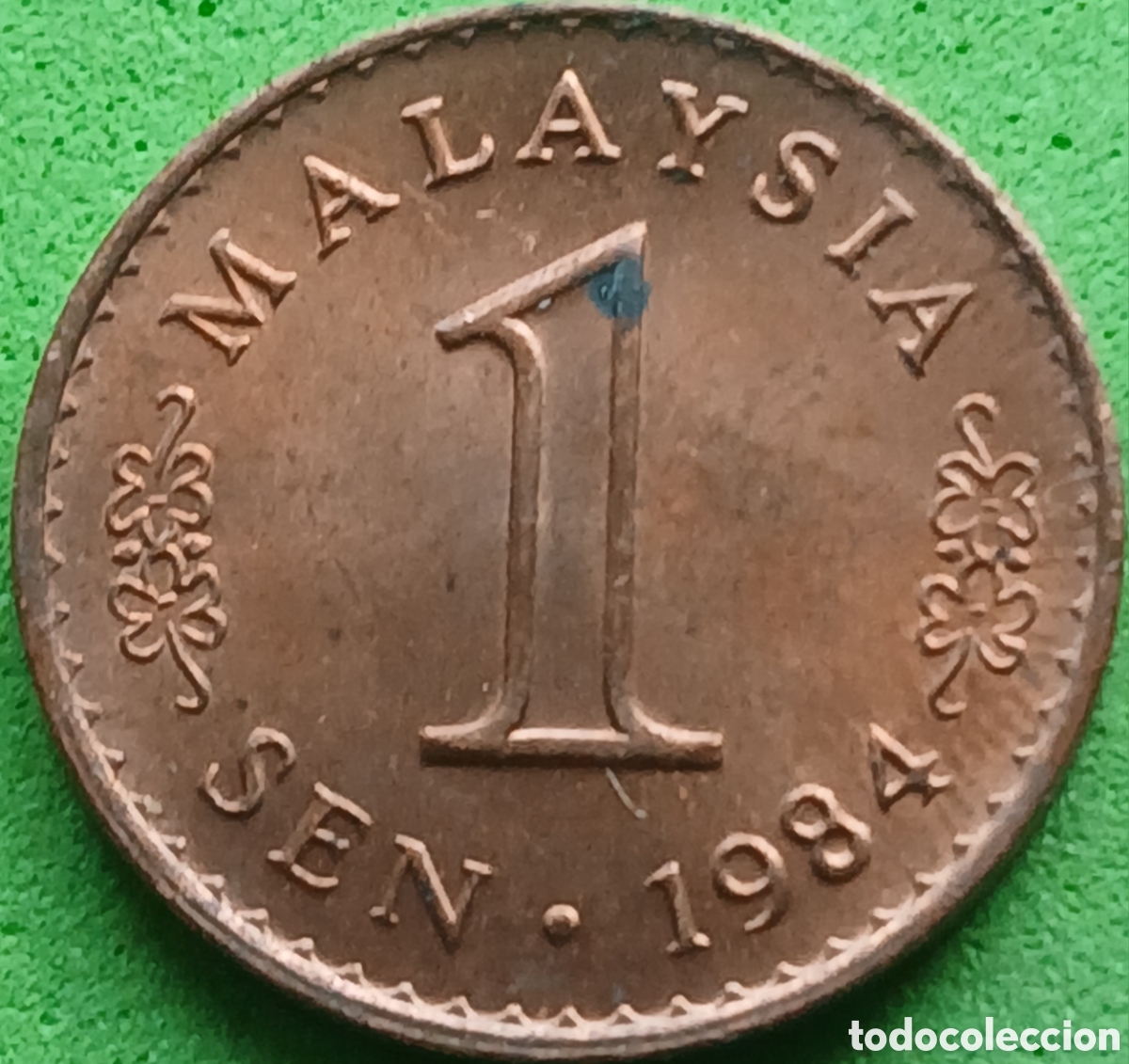 Monedas antiguas de Asia: Malasia 1 sen 1984 km#1a magn&eacute;tica