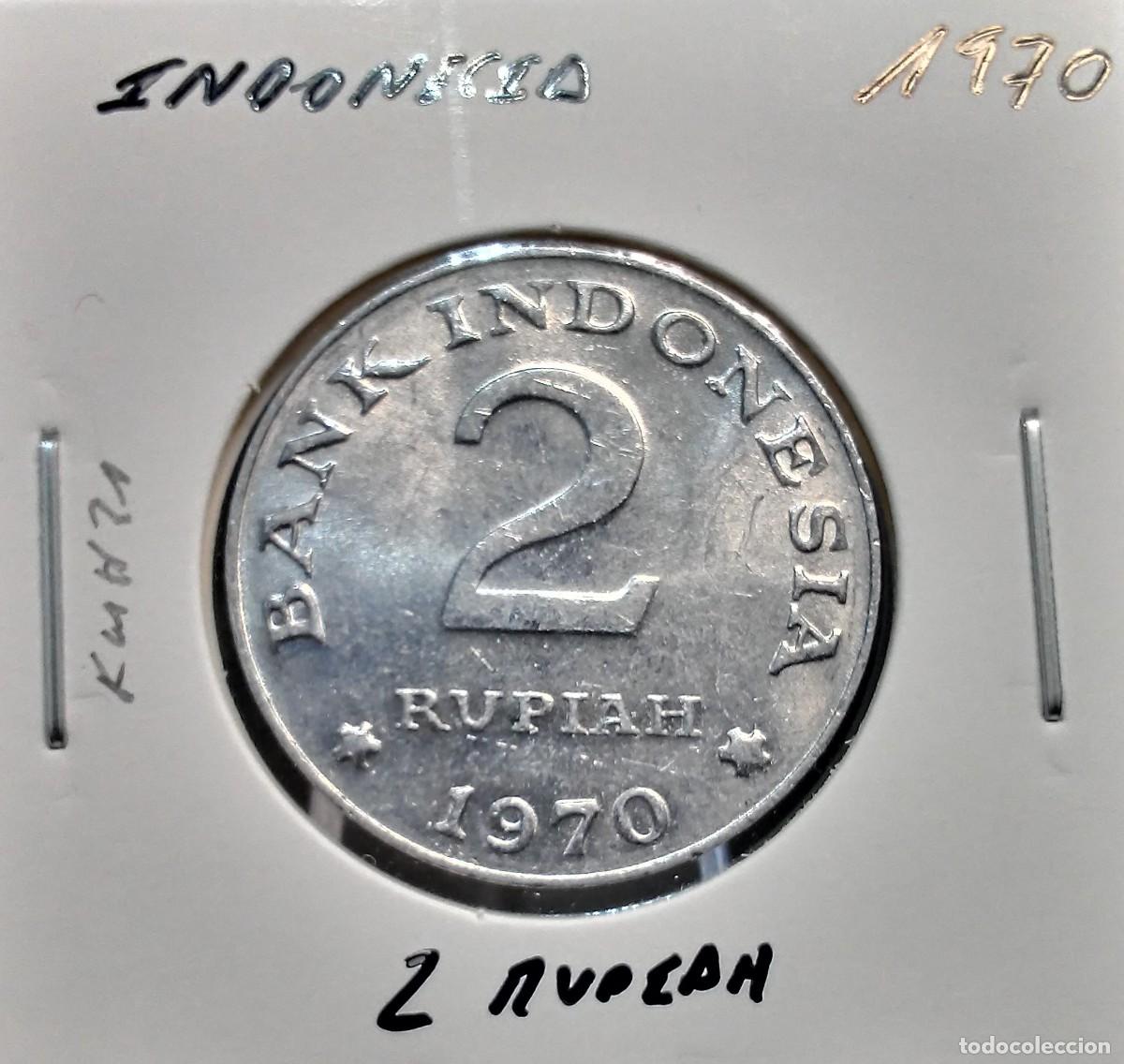 Monedas antiguas de Asia: INDONESIA 2 RUPIAS / RUPIAH 1970 KM#21 EBC.