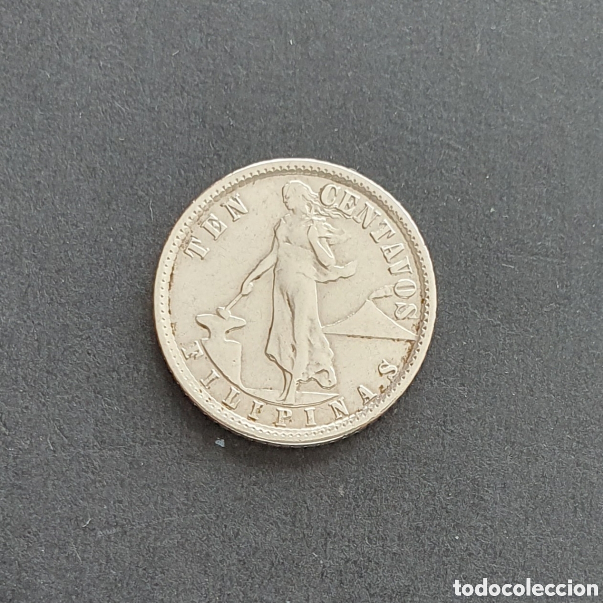 Monedas antiguas de Asia: FILIPINAS 10 CENTAVOS PLATA 1938