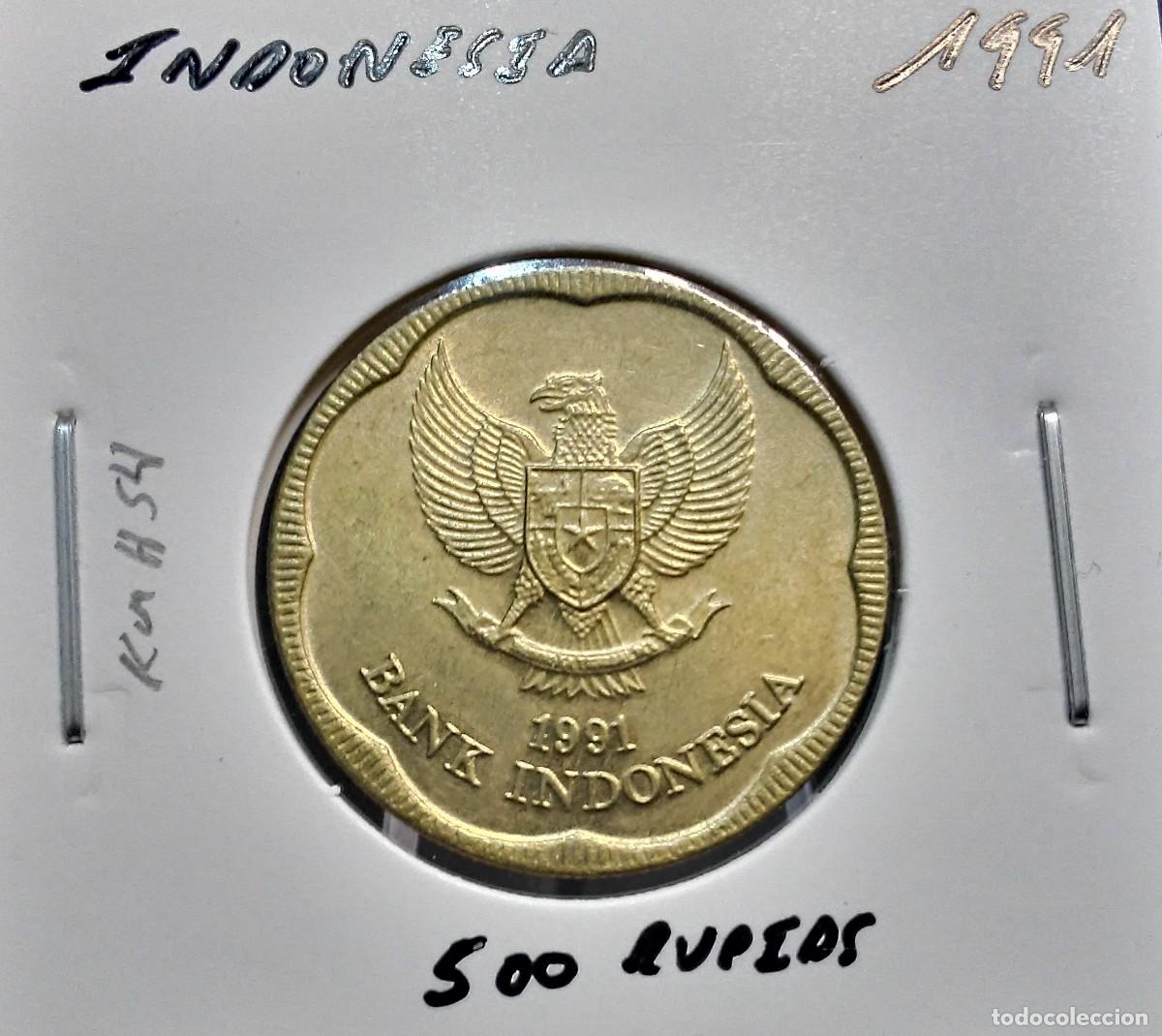 Monedas antiguas de Asia: INDONESIA 500 RUPIAS 1991 KM#54 MBC.