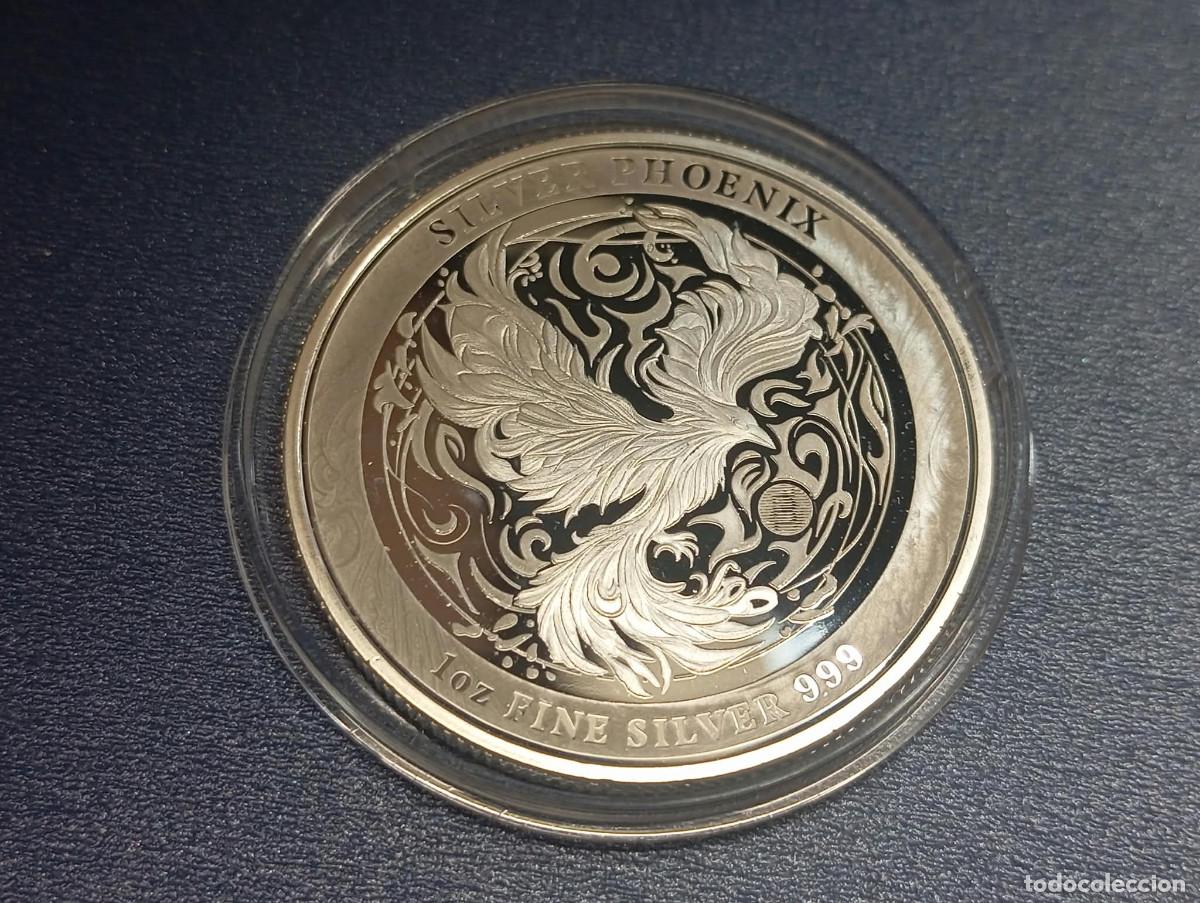Monedas antiguas de Asia: Moneda 1 onza de PLATA Silver Phoenix Niue Carlos III 2024