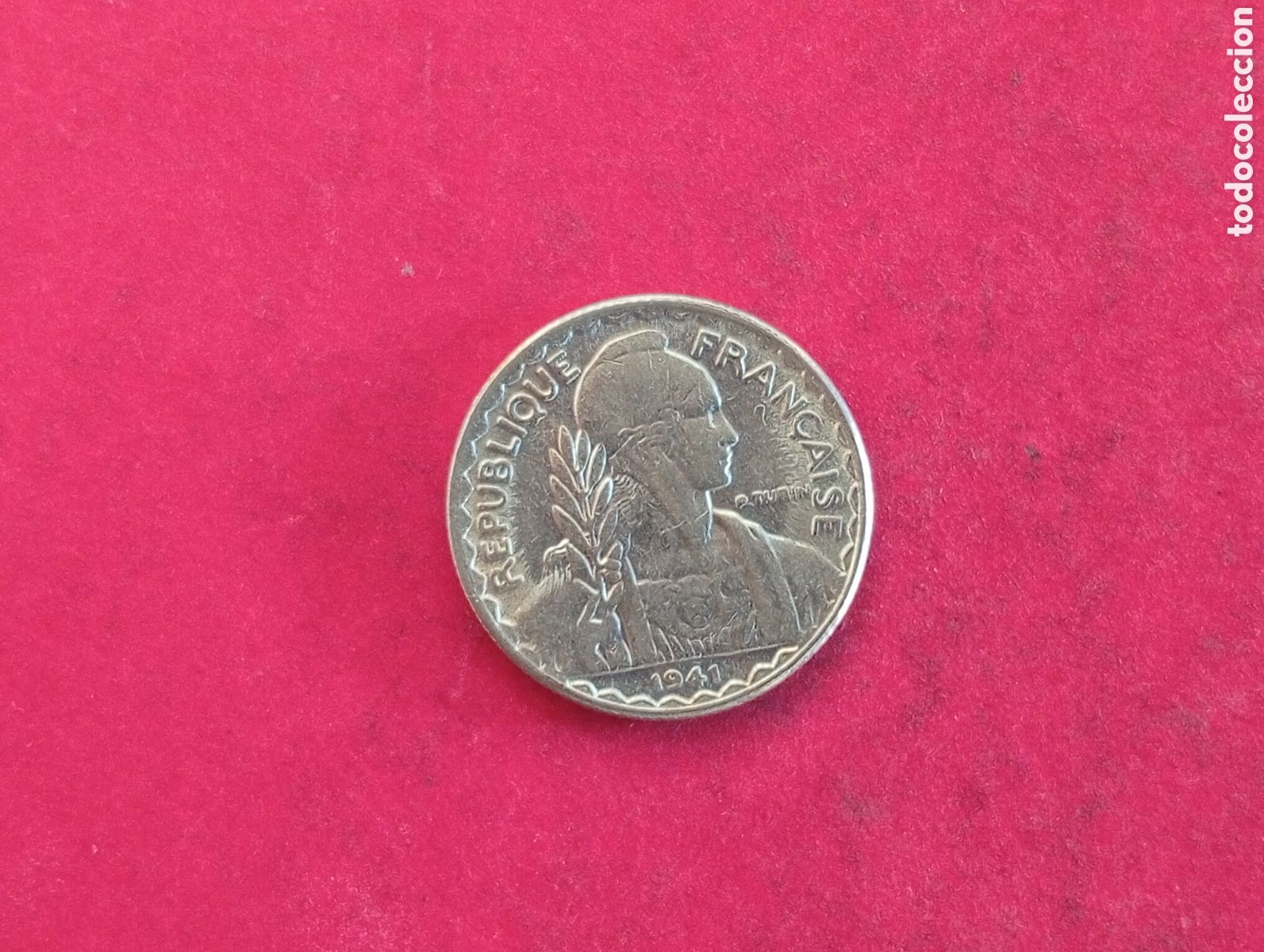 Monedas antiguas de Asia: 10 cents de Indochina 1941