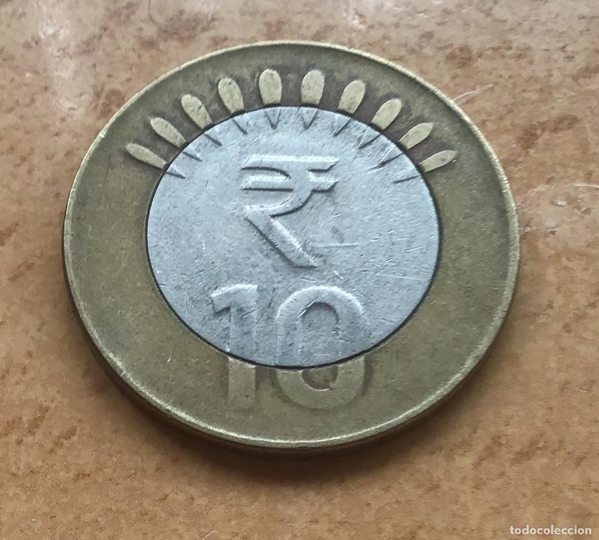 Monedas antiguas de Asia: 10 rupias de India. A&ntilde;o 2012. Ceca de Noida (O)