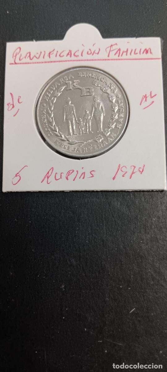 Monedas antiguas de Asia: INDONESIA 5 RUPIAS 1974 S/C KM=37 (ALUMINIO)