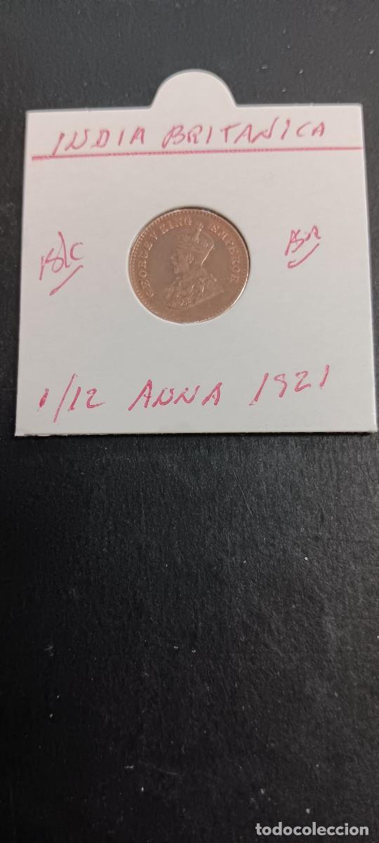 Monedas antiguas de Asia: INDIA BRITANICA 1/12 ANNA 1921 BC KM=509 (BRONCE)