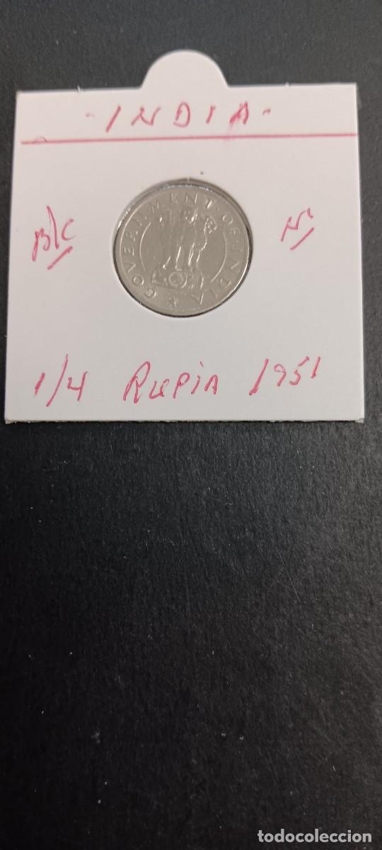 Monedas antiguas de Asia: INDIA 1/4 RUPIA 1951 BC KM=5.1 (NIQUEL)