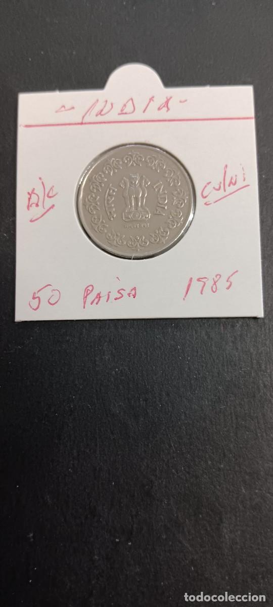 Monedas antiguas de Asia: INDIA 50 PAISA 1985 BC KM=65 (CUPRONIQUEL)