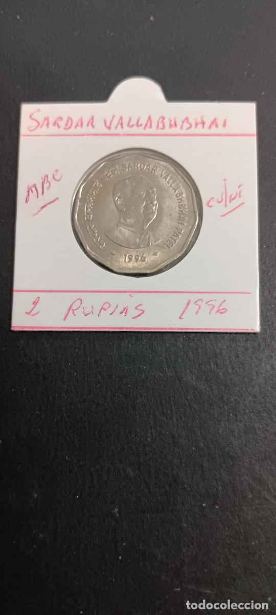 Monedas antiguas de Asia: INDIA 2 RUPIAS 1996 MBC KM=129 (CUPRONIQUEL) SARDAR VALLABHBHAI