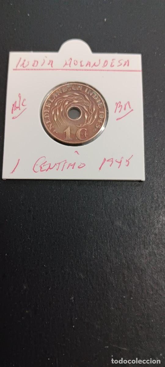 Monedas antiguas de Asia: INDIA HOLANDESA 1 CENTIMO 1945 BC KM=317 (BRONCE)