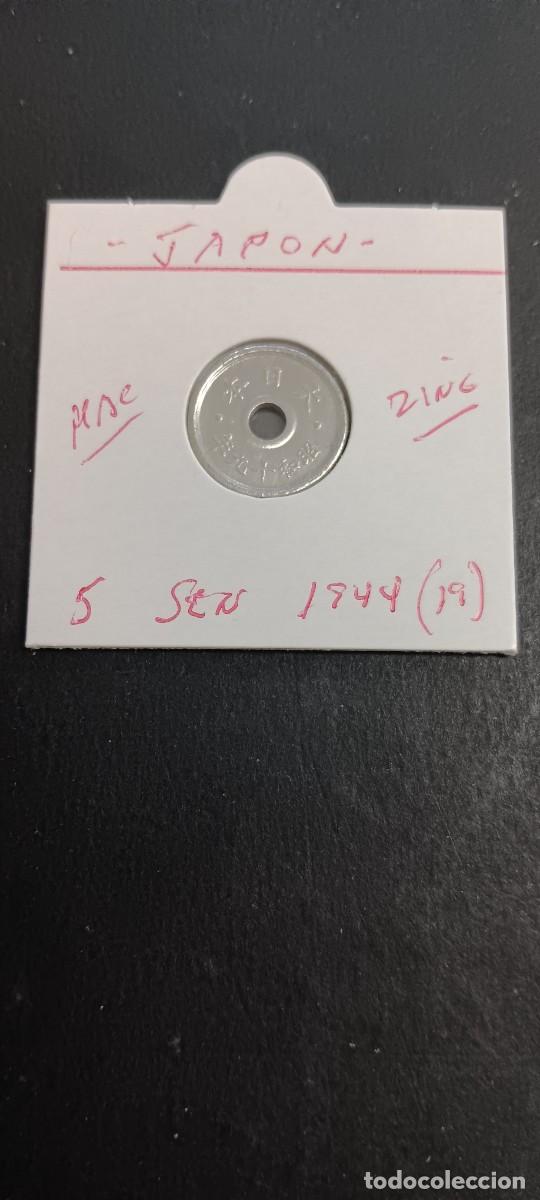 Monedas antiguas de Asia: JAPON 5 SEN 1944(19) MBC KM=63 (ZINC) HIROHITO II GM
