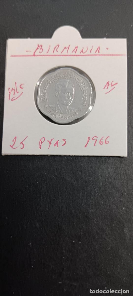 Monedas antiguas de Asia: MYANMAR(BIRMANIA) 25 PYAS 1966 BC KM=41 (ALUMINIO)