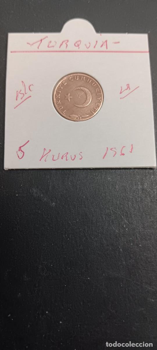 Monedas antiguas de Asia: TURQUIA 5 KURUS 1961 BC KM=890.1 (BRONCE)
