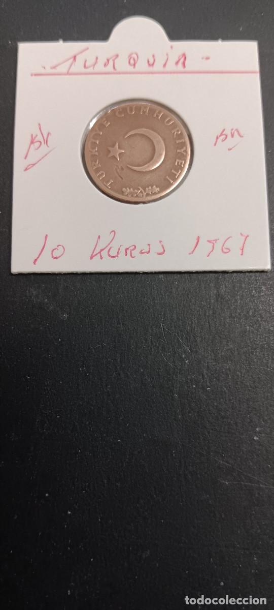 Monedas antiguas de Asia: TURQUIA 10 KURUS 1967 BC KM=891.1 (BRONCE)