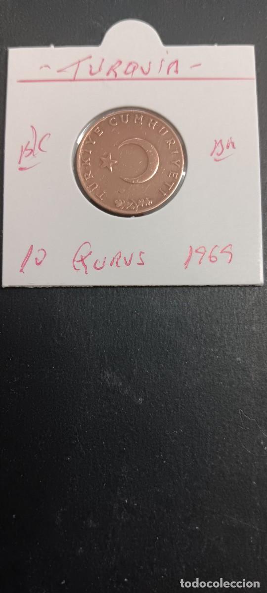 Monedas antiguas de Asia: TURQUIA 10 KURUS 1969 BC KM=891.2 (BRONCE)